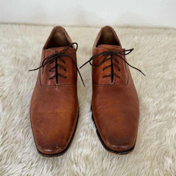 ALDO Men’s Brown Leather Dress Shoe - Picture 2 of 10